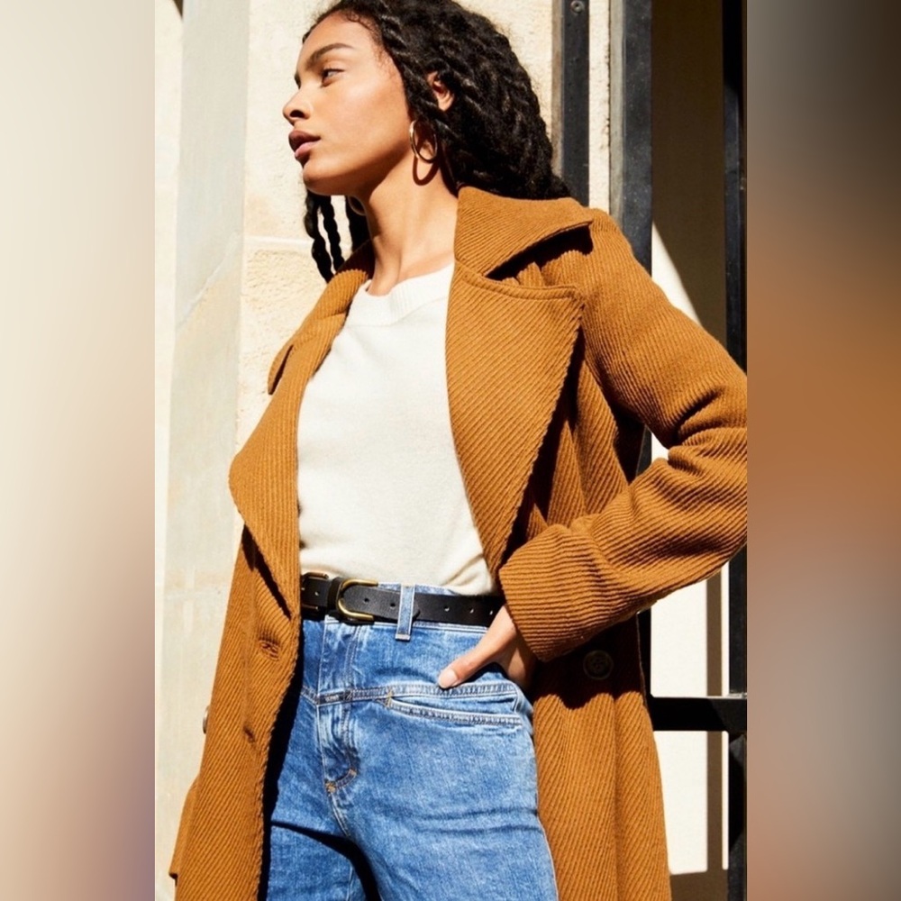 Free people double Breasted Brixton Long Coat